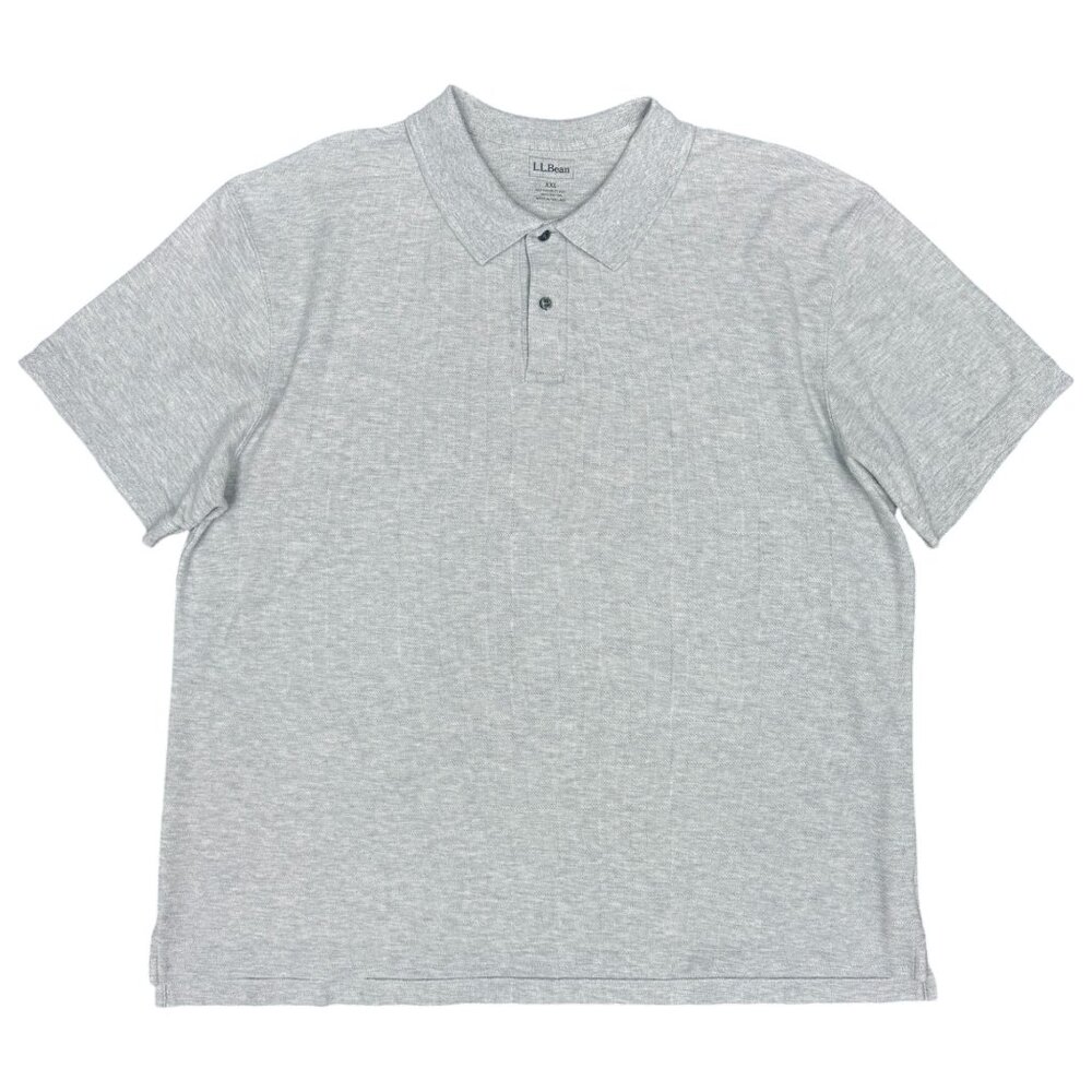 Men's‎ L.L. BEAN Short Sleeve Polo Golf Shirt Gray | Size XXL
